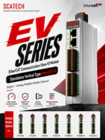 Module d'E/S à distance SCATECH EV EtherCAT Bus 24VDC, entrées/sorties numériques et analogiques PLC pour l'automatisation industrielle