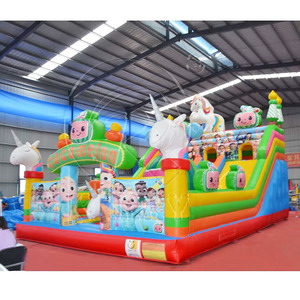 Tobogán Acuático Inflable <span class=keywords><strong>Cocomelon</strong></span> con Unicornio Mágico, Doble Rociador, Parque Acuático Interactivo para Niños - Product Image 3