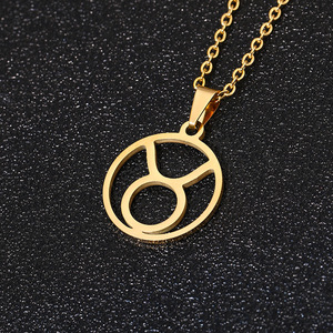Collana con ciondolo zodiacale in acciaio inossidabile con 12 segni zodiacali personalizzati - Product Image 3
