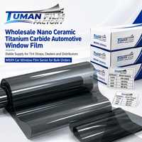 Film automobile Tuman Nano Céramique Carbure de Titane pour vitres, teinté foncé, en rouleau, commande en gros, approvisionnement stable pour concessionnaires