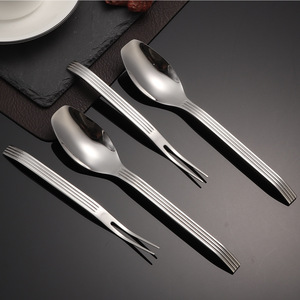 Ensemble de cuillères/fourchettes en acier inoxydable 304, design lanterne/guitare, fourchettes à dessert/soupe/fruits - Product Image 2