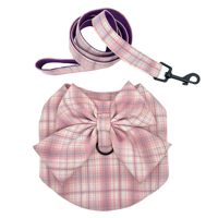 Vêtements pour animaux de compagnie de haute qualité, style princesse, avec nœud papillon, laisse et gilet, pour chats et chiens