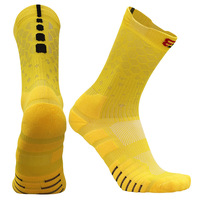 Chaussettes de sport professionnelles en coton épais, coussinées, antidérapantes, pour jeunes et hommes, idéales pour le basketball