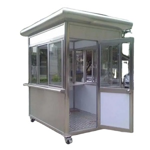 Chi Phí Thấp Tiêu Chuẩn Di Động Tạm Thời An Ninh Kiosk Cabin Di Động Nhỏ Nhà Ngoài Trời Di Động Bảo Vệ Gian Hàng Prefab Shack Bán Gian Hàng - Product Image 1