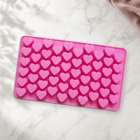 Moule à chocolat en silicone réutilisable en forme de cœur pour la cuisine, écologique, de qualité alimentaire, outils de pâtisserie, résistant au four, moule à gâteau personnalisé