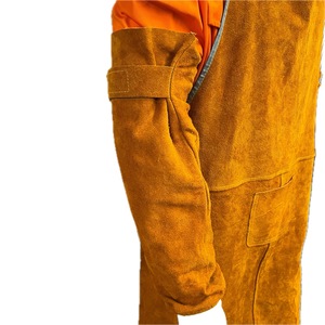 Durable Leather Welding <strong>Apron</strong> with Tool Pocket and Reinforced Edges for Forging and Foundry Operations Protection - Product Image 3