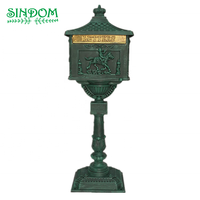 Boîte aux lettres extérieure traditionnelle en aluminium moulé, verrouillable, résistante aux intempéries, durable, pour jardins et appartements (vente en gros)