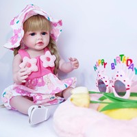 Poupée bébé réaliste en vinyle souple 45 cm, poupée reborn réaliste, jouet pour fille, poupée bébé de simulation pour enfants