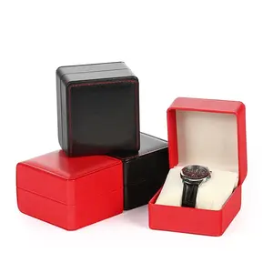 Flip Watch Box Jewelry Display Watch Packaging Box PU Leather Watch Box