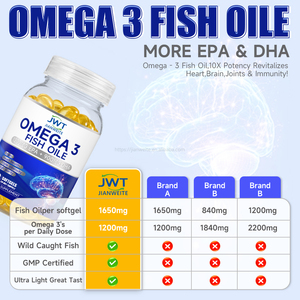 Cápsulas Blandas de Aceite de Pescado Omega-3 OEM 1200mg EPA + 900MG DHA, Apoyo para el Cerebro, Corazón, Sistema Inmunológico, Piel y Cabello para Adultos y Niños - Product Image 3