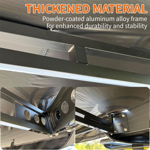 โรงงานแอมบูล <span class=keywords><strong>ขาย</strong></span>ส่ง ผ้าคลุมกันแดดสีดำเคลือบกันน้ำ ป้องกันรังสียูวี ขนาด 270 °   กันสาด<span class=keywords><strong>รถยนต์</strong></span>แบบขยายสำหรับรถแคมป์ปิ้ง SUV รถบรรทุก - Product Image 6