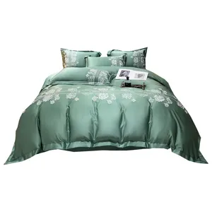 Wholesale 100 Silk Embroidery Four-piece Set-lily Of The Valley Set Bedding Sets