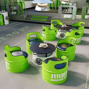 Gió công nghiệp sáng tạo xô dầu sofa <span class=keywords><strong>Bar</strong></span> bàn ghế BBQ trà sữa cửa hàng đàm phán khu vực bàn trà - Product Image 4