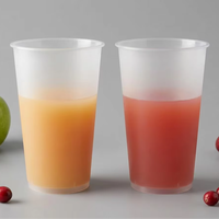 Gobelet jetable en PP givré de 500 ml à paroi simple pour Bubble Tea et Milk Tea
