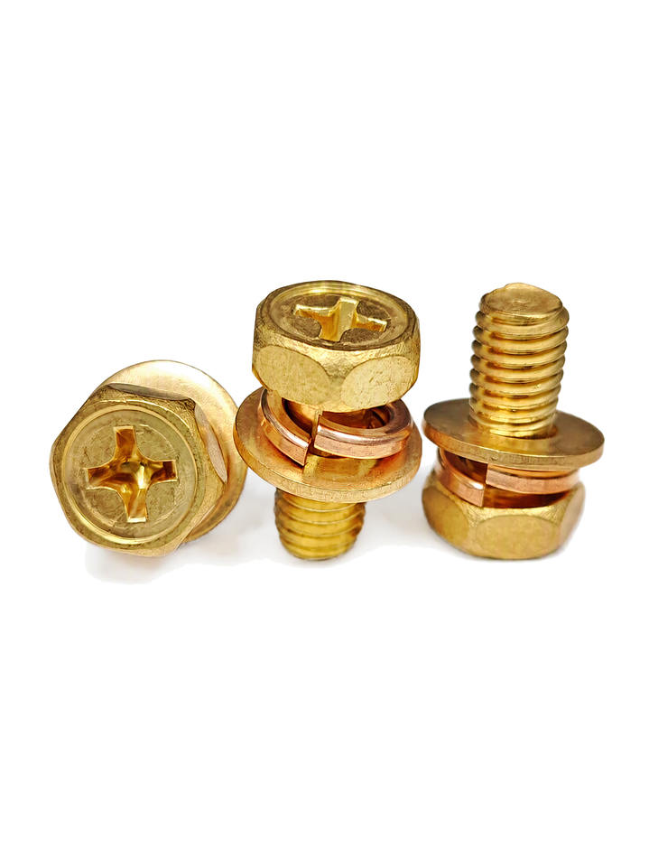 Brass Metric External Hexagon Cross Recess Combination Screws GB9074.13 ...