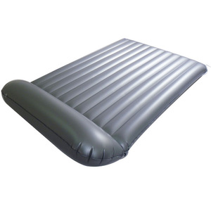 Single Pillow Inflatable Water Bed 120x200cm Grey PVC Mattress Home Use Modern Style Water Resistant - Product Image 3