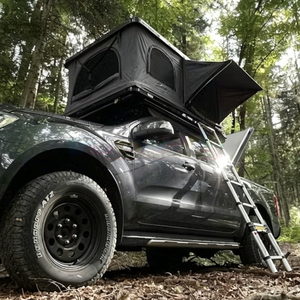 Carpa de Techo Rígida de Aluminio, Dachzelt de Lujo, Carpa de Techo para Todas las Estaciones con Escalera para Autos - Product Image 5
