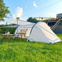 Tente de camping tunnel 2 personnes, portable, en aluminium, pour l'extérieur, tente familiale pliable, tente de montagne, installation instantanée