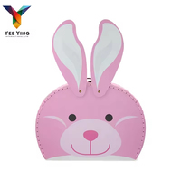 Caja de Regalo de Papel con Estampado de Conejo para Niños, Maleta de Cartón Infantil, Caja con Impresión Personalizada