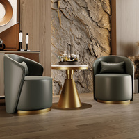 Sillón Individual de Cuero Moderno y de Lujo, Muebles Ecológicos para el Hogar, Sala de Estar, Hotel, Oficina, Recepción, Salón de Belleza