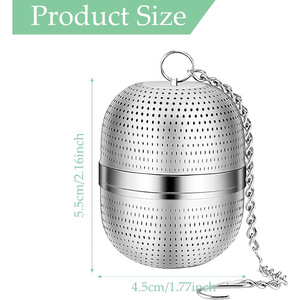 Großer Kreativer Wiederverwendbarer Tee-Infuser aus 304 Edelstahl Tragbarer Loser Tee-Filter Utensilien Netzpoliert Langlebig - Product Image 2