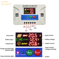 Contrôleur de charge solaire PWM 30a Chargeur de batterie intelligent 12v 24v avec port USB et écran LCD