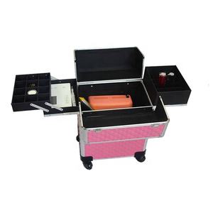 Custodia per trucco all'ingrosso trolley per smalto per unghie custodia per trucco da viaggio per Hairstylist traveling nail Technician makeup Hair Stylist - Product Image 5