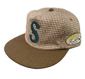 Úc len Melton 5 bảng điều khiển không có cấu trúc CHA mũ phẳng vành tùy chỉnh thêu phẳng Logo dây đeo da trở lại len Mũ bóng chày - Product Image 1