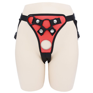 <span class=keywords><strong>HM</strong></span> Oferta Caliente <span class=keywords><strong>Bragas</strong></span> con Dildo Incorporado con Orificio, Arnés de Cuero sin Tirantes, Ropa Interior con Arnés para Mujeres Lesbianas - Product Image 2