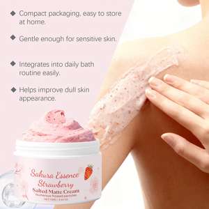 Sakura Berry <b>Body</b> <b>Scrub</b> 100g Oem Private Label Sugar Sea Salt Exfoliate Hydrate Glow Vegan - Product Image 2