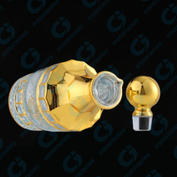 CJ- 250ml UV doré arabe vide Attar huile de parfum recharge décantation affichage bouteilles en verre