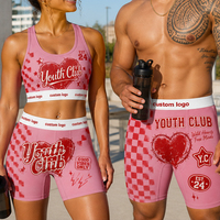 Caleçons et boxers pour hommes personnalisés à imprimé cœur, doux, respirants, à jambe longue, anti-frottement, sous-vêtements pour couples