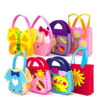 Jouets de couture faits main en feutre non tissé pour la maternelle, motif dessin animé mignon, éducation précoce, artisanat créatif animalier, sac DIY BBTOY