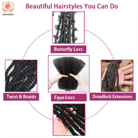 Originea Cheveux Humains 100% Non Traités, Bouclés Afro Springy Kinky, Vente en Gros 50 Grammes pour Extensions de Tresses Micro Twist