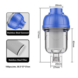 316 universale maglia in acciaio inox Pre <span class=keywords><strong>filtro</strong></span> <span class=keywords><strong>per</strong></span> uso domestico <span class=keywords><strong>depuratore</strong></span> d'<span class=keywords><strong>acqua</strong></span> rubinetto doccia uso lavatrice - Product Image 6