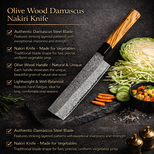 <span class=keywords><strong>Cuchillo</strong></span> Nakiri de Chef Japonés de Acero al Carbono Forjado Damasco <span class=keywords><strong>para</strong></span> Uso Doméstico en la Cocina <span class=keywords><strong>para</strong></span> Cortar <span class=keywords><strong>Carne</strong></span>, Pescado y Verduras Eficientemente - Product Image 1