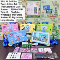 Tablet PC de 7 Pulgadas para Niños, 8 GB de RAM, 256 GB de Almacenamiento, Android 15, Resistente a Golpes y Agua, Tablet Educativa con 4G/3G/Wi-Fi