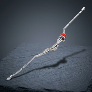 Art Palace Silver Plated Chain <b>Bracelet</b> With Red Bead Classic Design Unisex Jewelry - Product Image 1
