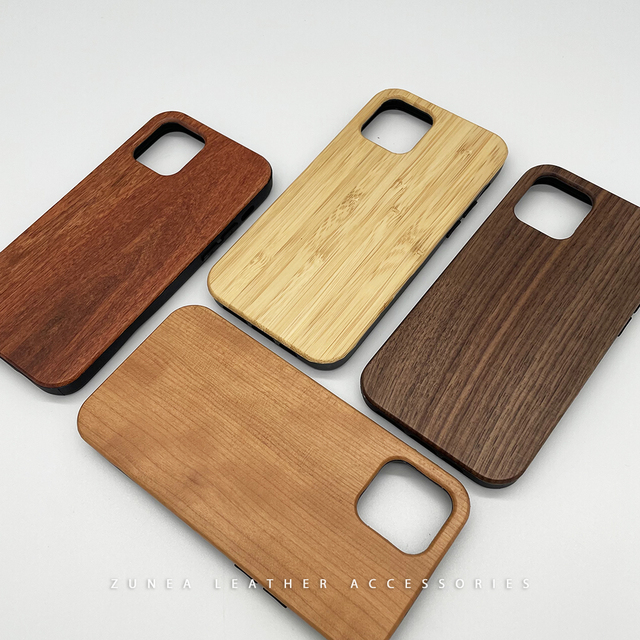 Nature Wooden Real Walnut Cherry Walnut Bamboo Rosewood Full Wood Phone Case Wood for iPhone 12 13 14 Pro Max