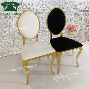 Muebles de <span class=keywords><strong>Hotel</strong></span>, sillas king and queen de acero inoxidable <span class=keywords><strong>dorado</strong></span>, silla de boda de lujo - Product Image 5