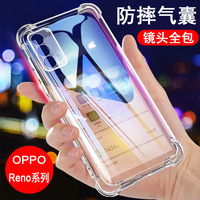 Coque de téléphone en TPU souple transparente avec anneau magnétique et protection intégrale 360° pour OPPO Reno