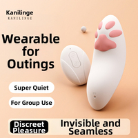 Vibrateur silencieux à 10 vitesses en forme de patte de chat, télécommande sans fil portable, jouet sexuel pour femmes, plaisir discret