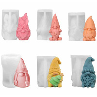 Moule en silicone pour bougie gnome œuf de Pâques, ornement en plâtre DIY Père Noël pour Halloween et Noël, forme irrégulière, Chine