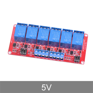 แผงวงจรโมดูลรีเลย์6ช่องสัญญาณสำหรับ <span class=keywords><strong>Arduino</strong></span> 5V 12V 24V รองรับทริกเกอร์ระดับสูงพร้อมออปโต้คัปเปลอร์สำหรับ <span class=keywords><strong>Arduino</strong></span> ICS - Product Image 2