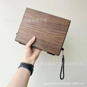 Paleta de acuarela de madera de 18 cm, herramienta de pintura plegable de madera maciza para exteriores - Product Image 5