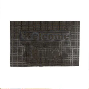 New Design Black Luxury AntiSlip Non-slip Waterproof Safety Welcome Front Plastic Door Mats for Front Entry