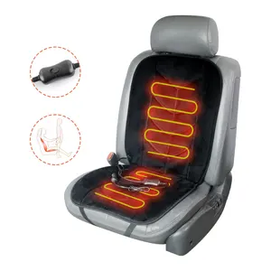 Universal 12V Car Heated Seat Cushion with Patented Pressure-activated and Hand-controlled On/Off Switch