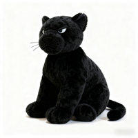 Jouets en peluche Panthère noire haut de gamme personnalisés, poupées en peluche avec des dessins d'échantillons pour les mascottes d'entreprise