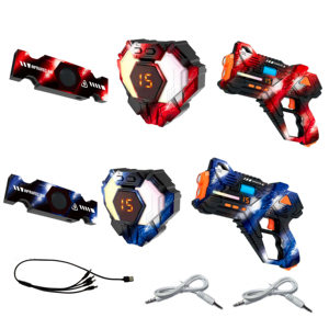 2 adolescentes y adultos juego <span class=keywords><strong>de</strong></span> etiquetas láser recargables 360 ° sensores Peto Chaleco con LCD sincronización <span class=keywords><strong>de</strong></span> datos inalámbrica <span class=keywords><strong>Arena</strong></span> <span class=keywords><strong>de</strong></span> plástico - Product Image 1