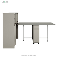 Table à manger pliante moderne personnalisable en panneau de mélamine aggloméré pour hôtel, appartement ou bar